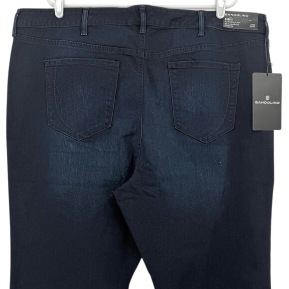 Bandolino Women's Mandie Luxe 360 Flex Straight Navy Jeans Plus Size 24W NWT - Picture 4 of 11